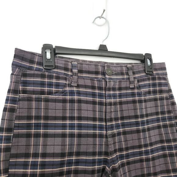 American Eagle Outfitters Women's Gray Plaid Hi-Rise Jeggings 10 - Picture 3 of 6